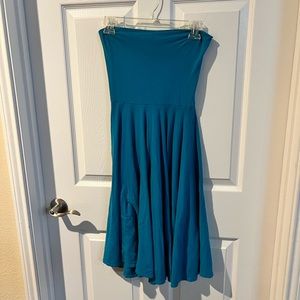 Blue Strapless Dress